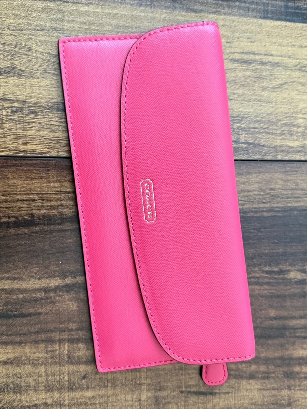 Coach Pink Saffiano wallet